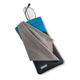 Carson Neoprene Brillenhoesje met microvezeldoekje Grijs Blauw