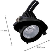 Enzo cct led downlighter zwart 30w banaan model 45gr. tri-white - led2385