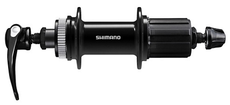 Shimano FH-QC400 Cassettenaaf Centerlock 8-11 Speed ​​135 36 Sort