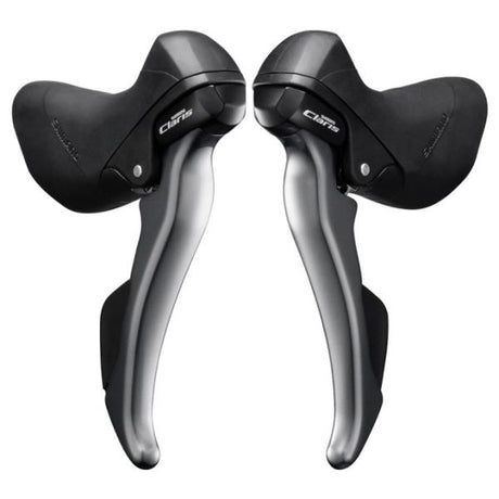 Shimano verstellerset met remhendels 2 x 8 speed claris st-r2000 - grijs zwart