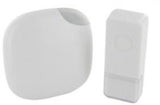 Enzo chacon draadloze deurbel set 300m plug-in design wit + flits - 8415101