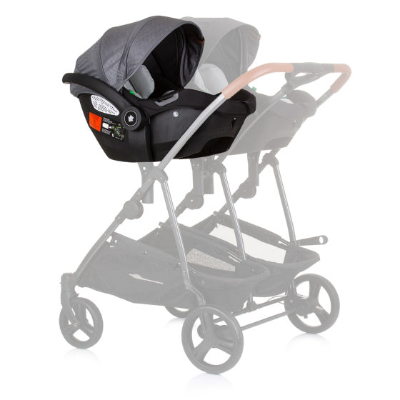 Chipolino duo autostoel 40-87 cm groep 0+ silver grijs zwart
