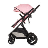 Chipolino harmony opvouwbare 3-in-1 kinderwagen met luiertas roze