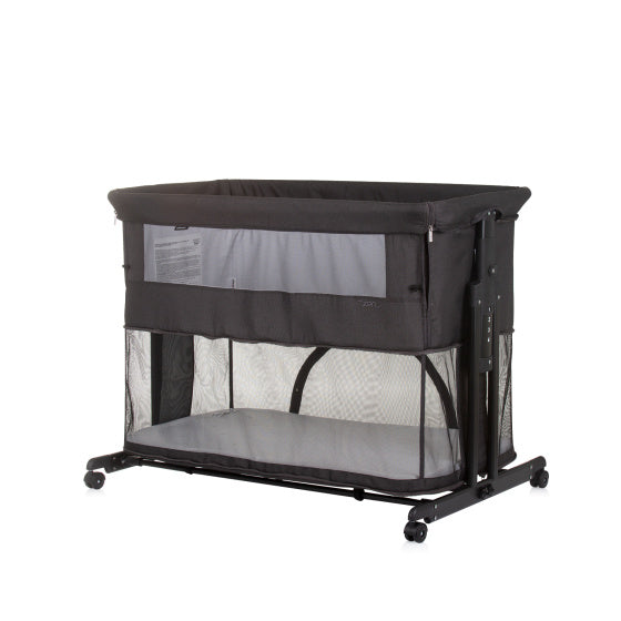 Chipolino zen co-sleeper box met klamboe obsidian zwart