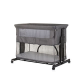 Chipolino zen co-sleeper box met klamboe granite grijs
