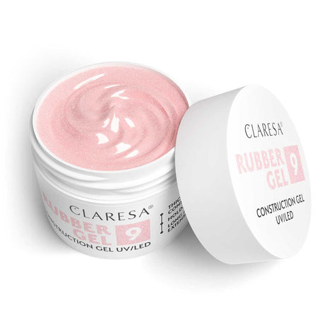 Claresa rubber gel 9 sparkle pink 90gr.