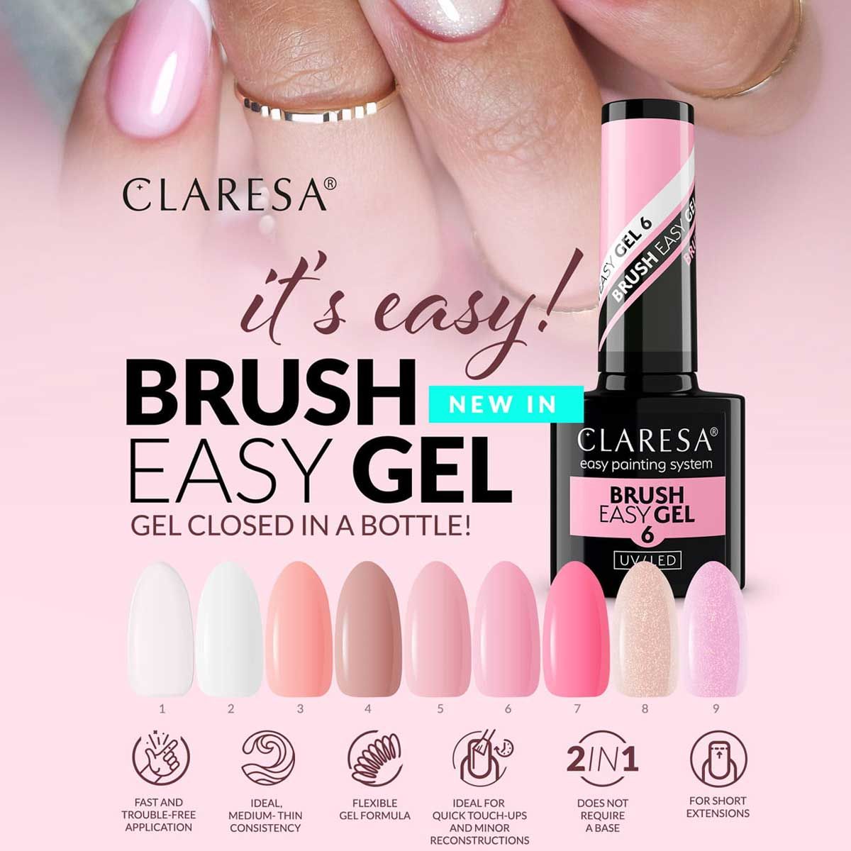 Claresa brush easy gel 5 5ml