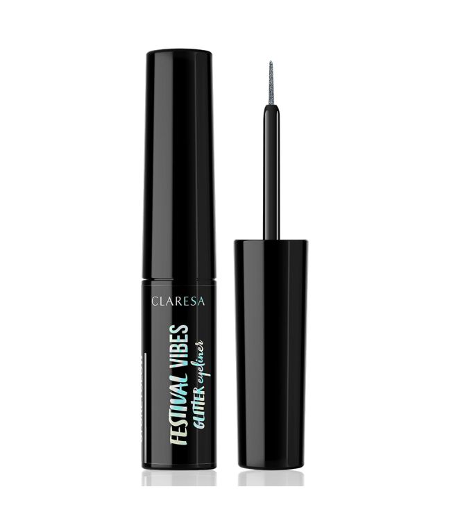 Claresa festival vibes glitter eyeliner 01 greyglow 4gr.