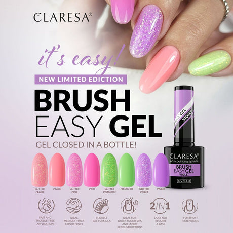 Claresa brush easy gel pink 5ml