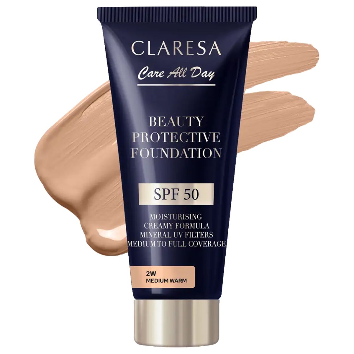 Claresa beauty protective foundation spf 50 2w medium warm 30ml