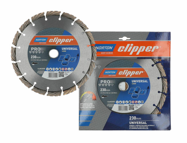 Norton universele diamantschild 230mm clipper pro universele laser