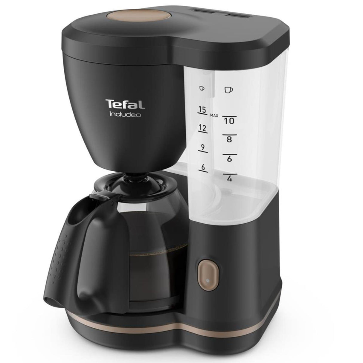 Tefal includeo koffiezetter zwart 1,25l