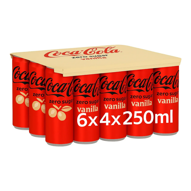 Coca-cola zero vanilla blik (24x 25cl)