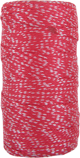 Con:p pp touw 1mm 6kg rood wit bob 100m - b34178