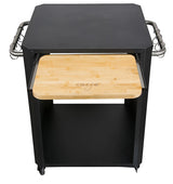 Cozze Buitentafel met uitschuifbare tafel voor pizzaoven zwart