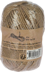 Jute touw 2 rollen van 50m