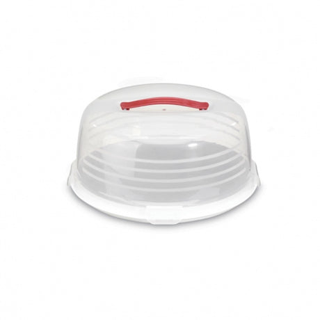 Curver taartdoos 35cm rond wit transp.