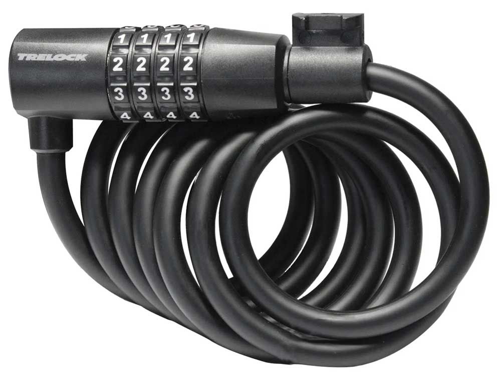 Trelock sk108 spiraalkabelslot code 180 8mm zwart