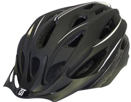 QT Cycle Tech Helm Matt Black White L 58-61 cm 2810412