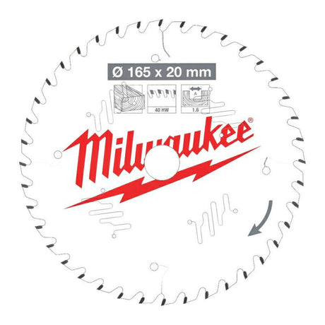 Milwaukee rondzaag 160x20x2,2x48z hout - clean cut csb p in