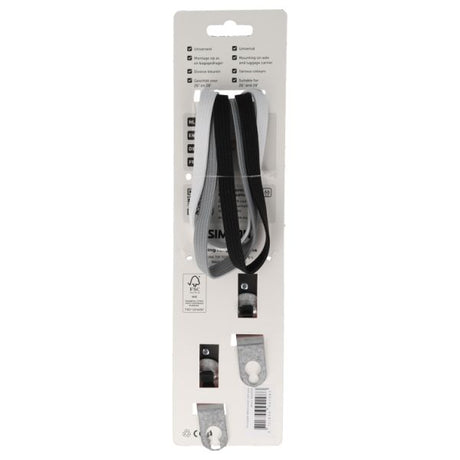 Simson triobinder 60cm - zwart wit grijs