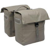 Burgers - new looxs new looxs ® leeds double mik 2.0 - dubbele fietstas – past op mik bagagedragers – gerecycled materiaal - geschikt voor elektrische fietsen – 38 liter - taupe