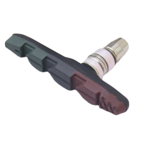 Messingschlager remblokset v-brake met inbus 70mm triple-color (bruin zwart groen)