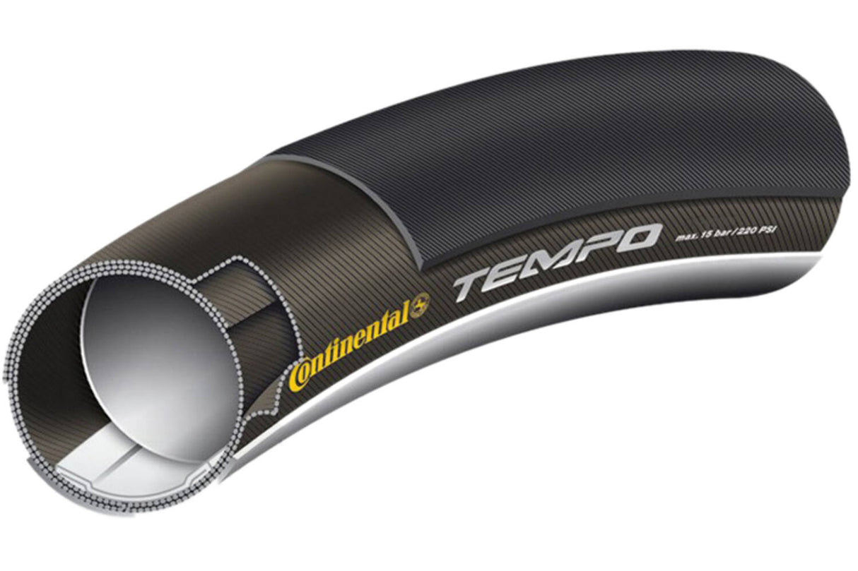 Continental Tempo II Tubularband 700x22c Schwarz