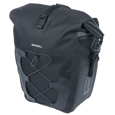 Basil enkele tas navigator waterproof l mik 25-31l 14 x 26 x 42 cm - zwart