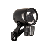 Koplamp Herrmans H-Black MR8 dynamo - aan uit functie -met houder - 180 lumen