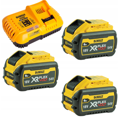 Dewalt batterij 18 54v 9,0 3,0ah flexvolt dcb547 3szt. + lader dcb118
