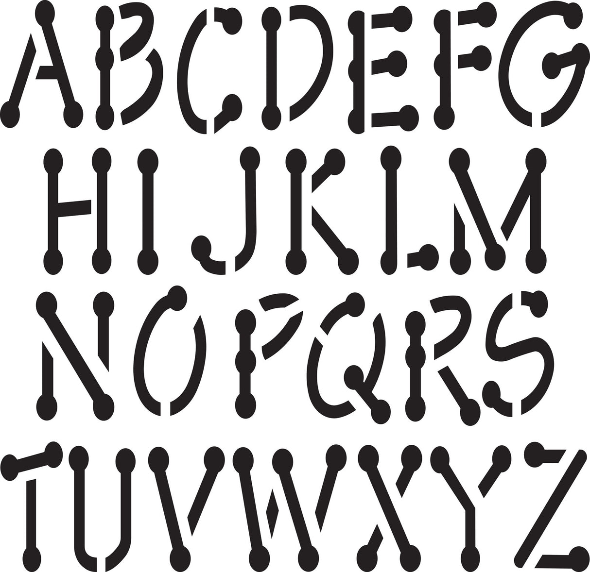 Delta • stencil mania x1 alphabet 9cm.