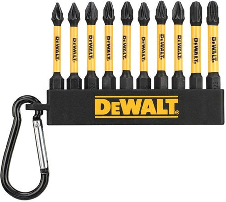 Dewalt accessoires dewalt flextorq serie - impact bits set - 57mm - pz1 pz2 pz3 - 10 stuks