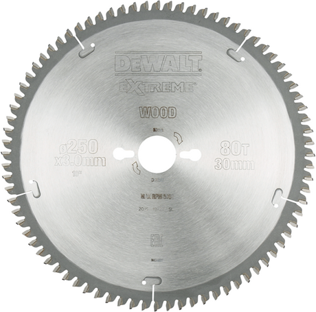 Dewalt accessoires cirkelzaagbl. s40 250x30x80t - dt4287-qz