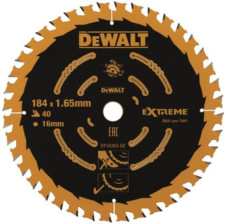 Dewalt accessoires dewalt elite - cirkelzaagblad - 184mm - 40 tanden - atb geometrie
