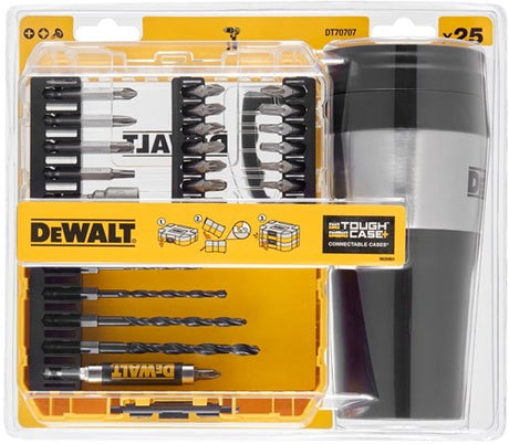 Dewalt accessoires dewalt dt70707-qz serie - boor- en bitset - tough case+ - inclusief thermische beker