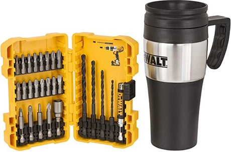 Dewalt accessoires dewalt dt70707-qz serie - boor- en bitset - tough case+ - inclusief thermische beker