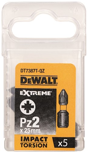 Dewalt accessoires impact torsion 25mm pz2 - dt7387t-qz