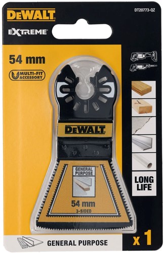 Dewalt accessoires dewalt dt20773 multitool zaagblad bim 3-zijdig 54mm ve=1