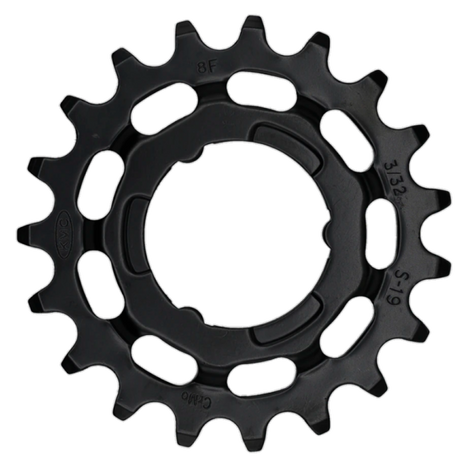 KMC tandwiel R Shimano 19T chromoly black 3 32