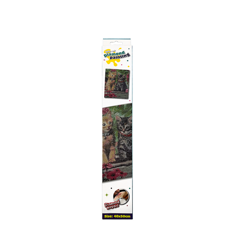 Diamond painting set kitten 40x50cm