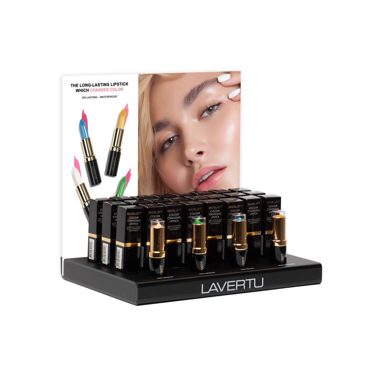 Excellent lipstick display compleet (24st)