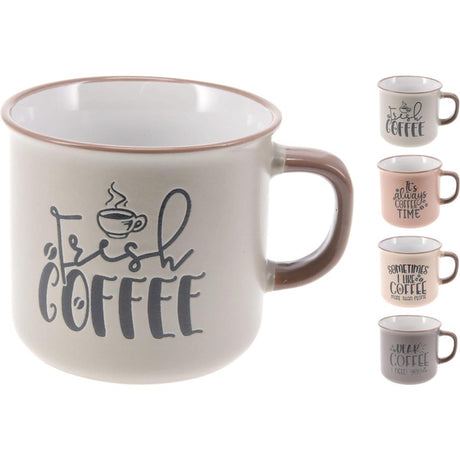 Excellent houseware beker aardewerk 285ml beker aardewerk 285ml
