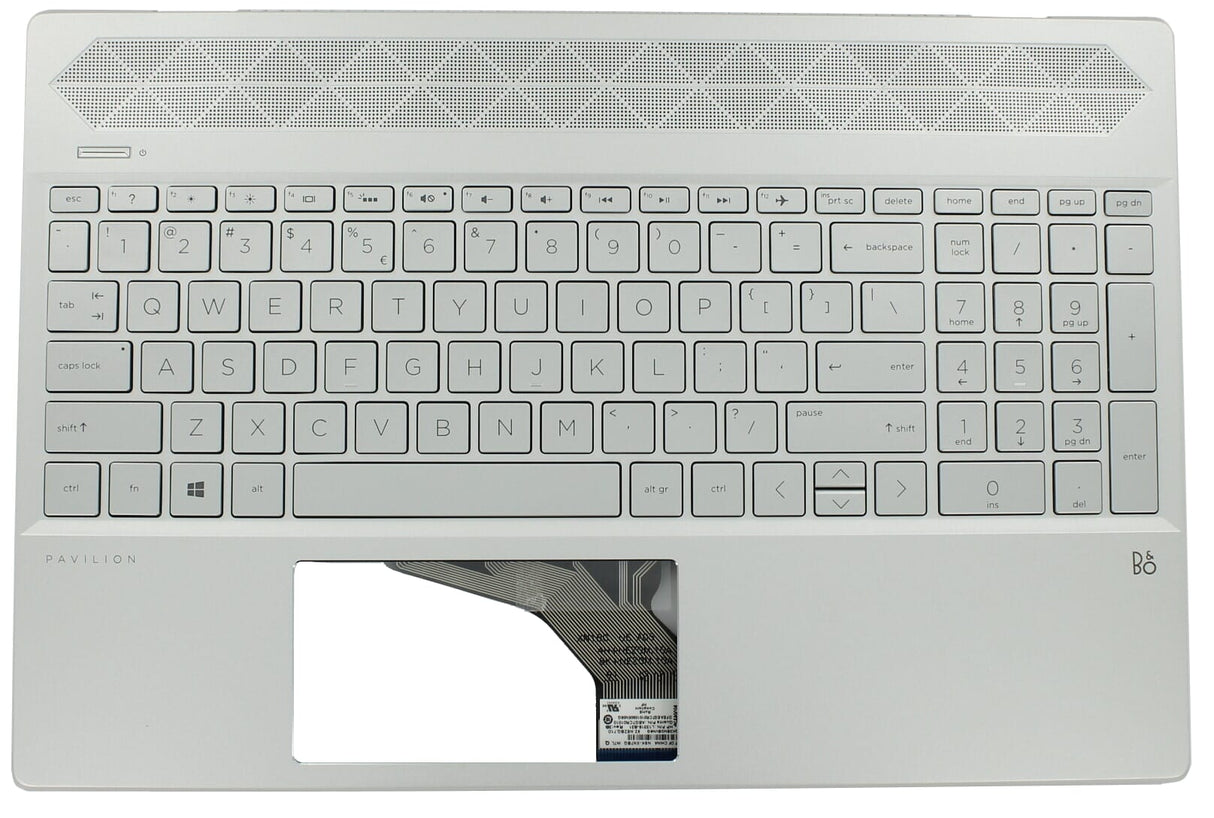 HP bærbar tastatur QWERTY US + TOP Cover, sider