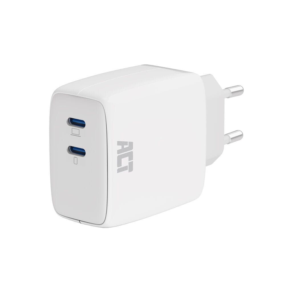 ACT Connectivity USB-C Lader 65W 2-port met Delivery PPS en G