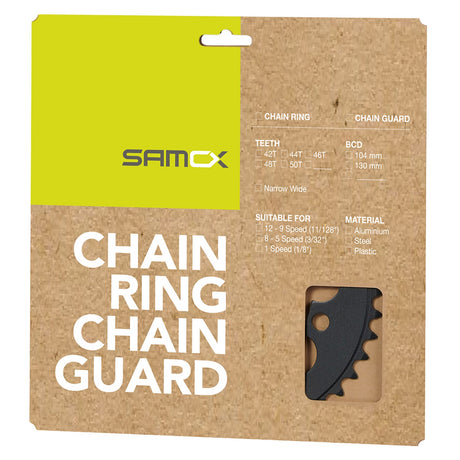 Messingschlager samox e-bike kettingblad nw 42t bcd 104 mm. 1 2x3 32 en 11 128 aluminium zwart