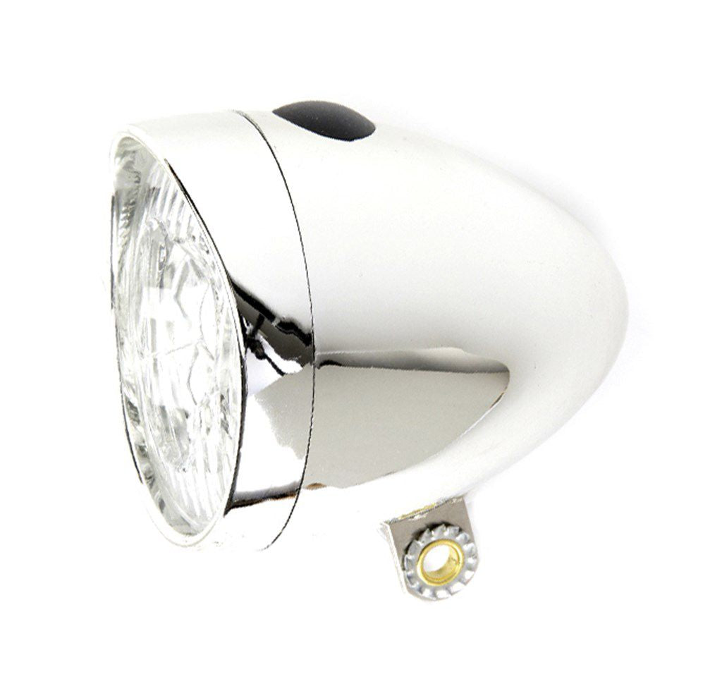 Buzaglo ikzilight koplamp retro chroom 3 led + batterijen-bulk
