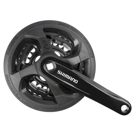 Messingschlager shimano fc-ty301 tourney kettingwiel set 6 7 8 spd. 170 mm. 42 34 24 zwart (-6 mm diep)