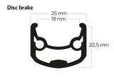 Ryde b.v. velg 28' - 14 andra30 28'-622 aluminium zwart disc