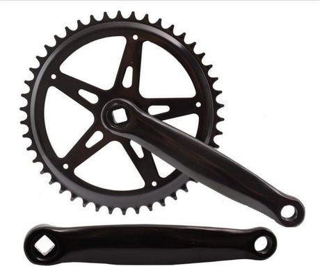 Hzb kettingwiel crankset staal 46 tands 170 mm 1 8 + 3 32 zwart